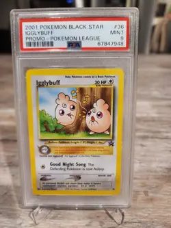 PSA 9 Igglybuff #36 Wizards Black Star Promo Card pokemon league wotc - Image 1