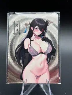 BeiDou - genshin | Goddess Yisisantan meika 3 - rare MT-10 Waifu ccg metal Card - Image 3