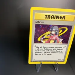 Sabrina 20/132 Holo Rare Gym Challenge -NM/LP W/ Half Swirl Vintage Pokemon Card - Image 2