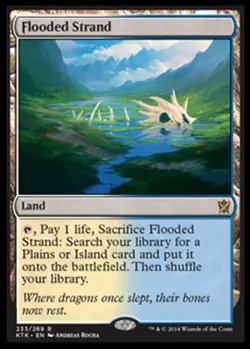 [1x] Flooded Strand - Foil Near Mint, English Khans of Tarkir MTG Magic - Image 1