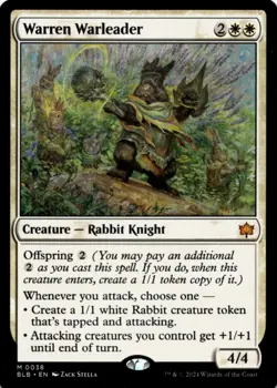 MTG Warren Warleader Normal NM Bloomburrow Magic 38 - Image 1