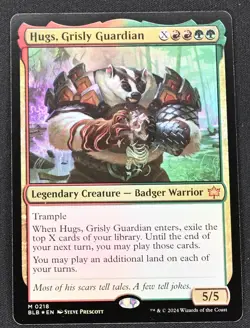 MTG Hugs, Grisly Guardian - Foil Rare Bloomburrow Magic the Gathering NM - Image 1