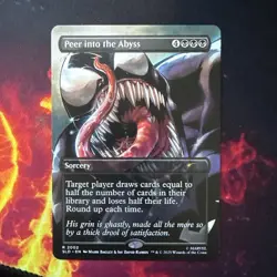 MTG Peer Into The Abyss (2002) *Non-Foil* Full Color Secret Lair: Venom MT/NM - Image 1