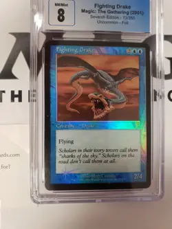 FIGHTING DRAKE 7th Edition Foil U CGC 8 NM-MINT - Image 2