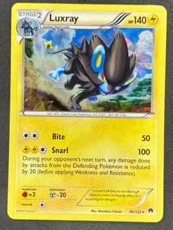 Pokemon Luxray Cracked Ice Holo 46/122 BKP BREAKpoint LP/NM - Image 1