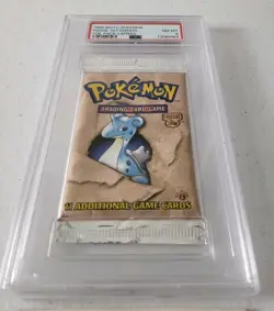 Pokemon Fossil 1st Edition Sealed Booster Pack *PSA 8 - NM-MT* Lapras Artwork - Image 2