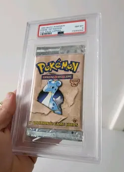 Pokemon Fossil 1st Edition Sealed Booster Pack *PSA 8 - NM-MT* Lapras Artwork - Image 4