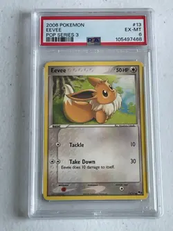 VINTAGE EEVEE! 2006 Pokemon TCG POP Series 3 #13/17 PSA 6! EX-MINT! - Image 1