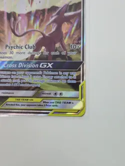 Pokemon TCG Espeon & Deoxys GX Ultra Rare Tag Team SM240 Holo Promo Blackstar - Image 4