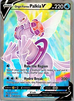 Pokemon TCG Origin Forme Palkia V SWSH253/307 SWSH Black Star Promos NM - Image 1