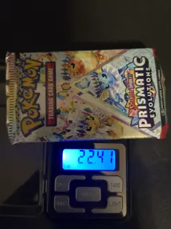 Heavy 22.42 Grams Pokemon Prismatic Evolutions Booster Pack New Factory Sealed - Image 1