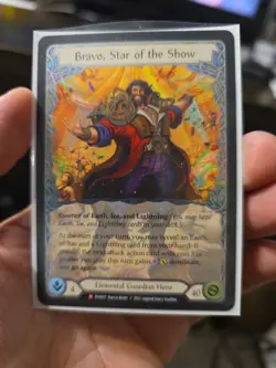 Flesh and Blood FAB Bravo, Star of the Show NM 1st EditionCold Foil Everfest - Image 1