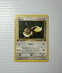Eevee 55/82 Common Team Rocket Pokemon Card 1st Edition - Image 1