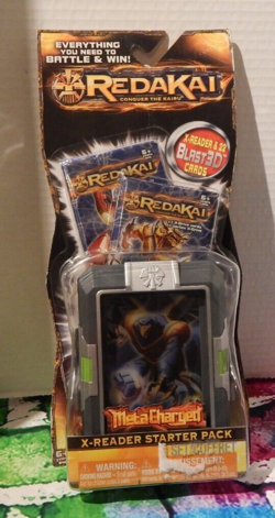 VINTAGE REDAKAI CONQUER THE KAIRU X-READER & 22 BLAST 3D CARDS-META CHARGED - Image 1