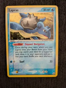 Pokemon TCG Lapras Legend Maker (LM) Holo Card (8/92) Lightly played - Image 1