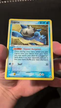 Pokemon TCG Lapras Legend Maker (LM) Holo Card (8/92) Lightly played - Image 2