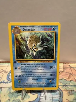 Pokemon TCG Omastar Fossil 1st Edition Uncommon Card 40/62 LP Condition - Image 1