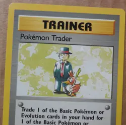 Pokemon Trader 77/102 Rare Non-Holo Base Set Pokemon Trainer Card LP - Image 2