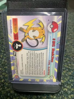 1999 Topps Pokemon Raichu #26 Holo Foil Black Label Black Logo Card TV Animation - Image 2