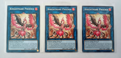 3x Yugioh Card Knightmare Phoenix GEIM-EN051 1st Edition Rare NM - Image 1