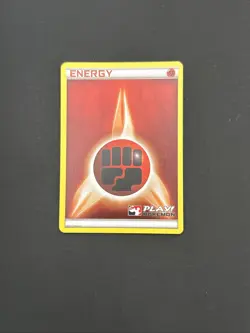 2011 LEAGUE Pokemon Fighting Energy Card PLAY! Pokemon Holo - Image 1
