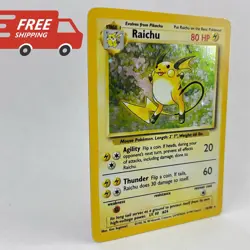 Raichu Holo Pokemon TCG Card 014/102 Base Set - Image 1