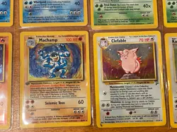 Vintage Pokemon 10 Holo Rare Card Lot Set Jungle 1999 WOTC Damage Or Heavy Play - Image 5