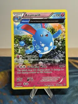 Pokemon TCG XY Primal Clash Azumarill 104/160 Holo Full Art Card Ancient Trait - Image 1