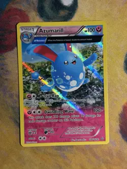 Pokemon TCG XY Primal Clash Azumarill 104/160 Holo Full Art Card Ancient Trait - Image 2