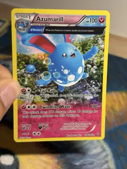 Pokemon TCG XY Primal Clash Azumarill 104/160 Holo Full Art Card Ancient Trait - Image 3