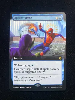2025 Magic The Gathering MTG Marvel SPM EN #R 0254 Borderless Spider-Sense AK001 - Image 1