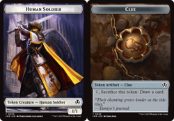 HUMAN SOLDIER // CLUE TOKEN x4 mtg NM Innistrad Remastered Double-Sided - Image 1