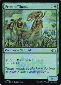 MTG Priest of Titania (286) | NM Foil | Modern Horizons 3 {MH3} - Image 2