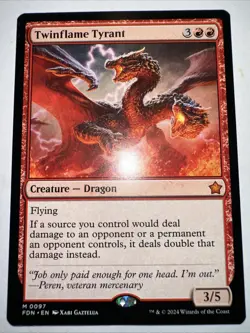 Magic: The Gathering - Foundation - Twinflame Tyrant 0097 Mythic Rare - NM - Image 1