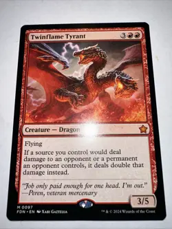 Magic: The Gathering - Foundation - Twinflame Tyrant 0097 Mythic Rare - NM - Image 2