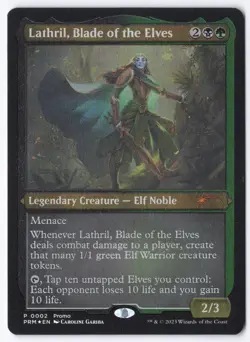 Lathril, Blade of the Elves (Foil Etched) P Media Promos 2 NM - Image 1