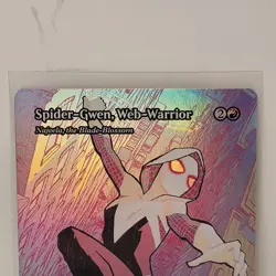1x - Spider-Gwen, Web-Warrior Najeela, the Blade-Blossom - Foil Boarderless MTG - Image 2