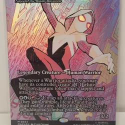 1x - Spider-Gwen, Web-Warrior Najeela, the Blade-Blossom - Foil Boarderless MTG - Image 3