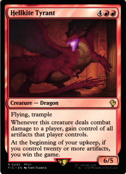 MTG Hellkite Tyrant Commander: Final Fantasy Rare NM - Image 1