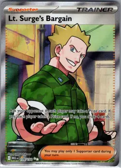 Lt. Surge's Bargain 170/132 ME01: Mega Evolution - Pokemon Card - NM - Image 1