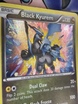 Pokemon 2012 Black White Promos #BW58 Black Kyurem Holo Black Star Promo Mp - Image 4