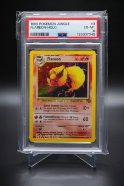 Flareon Holo PSA 6 EX-MT 1999 Pokemon Jungle #3 WOTC Vintage Original - Image 1
