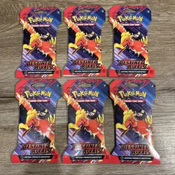 Lot Of 6 Pokemon TCG Scarlet & Violet Destined Rivals BRAND NEW Booster Packs - Image 1