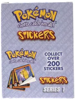 Pokemon SERIES 1 STICKERS FACTORY SEALED BOX OF 30 (300 STICKERS TOTAL) - Image 1