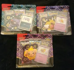 Pokemon TCG Paldean Fates Tech Sticker Collection SV4.5 SET OF 3 NEW SEALED - Image 2