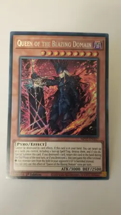 Yugioh! Queen of the Blazing Domain MP25-EN147 2025 Mega-Pack 1st Edition NM - Image 1