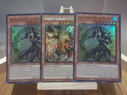 YuGiOh 2x Dark Magician The Magician Of Black Magic INFO-EN006 GandoraLEDE-EN001 - Image 1