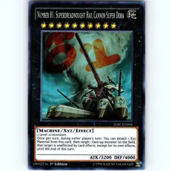 Yugioh Number 81 Superdreadnought Rail Cannon Super Dora TDIL-EN091 Super - NM! - Image 1