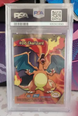 Pokemon Charizard 2000 Topps TV Animation Clear Cards English #PC3 PSA 10 - Image 2