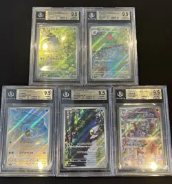 BGS 9.5 Pokemon Card 151 Japanese Ar Art Rare 5Card Set Bulk Different Types - Image 1